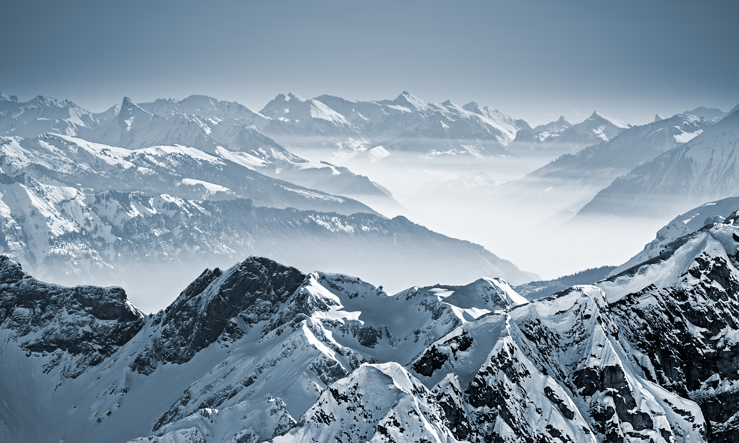 Snowy Mountains in the Swiss Alps - BOREAL